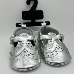 Vince Camuto Baby Shoes Silver with Diamonds Soft Bottoms